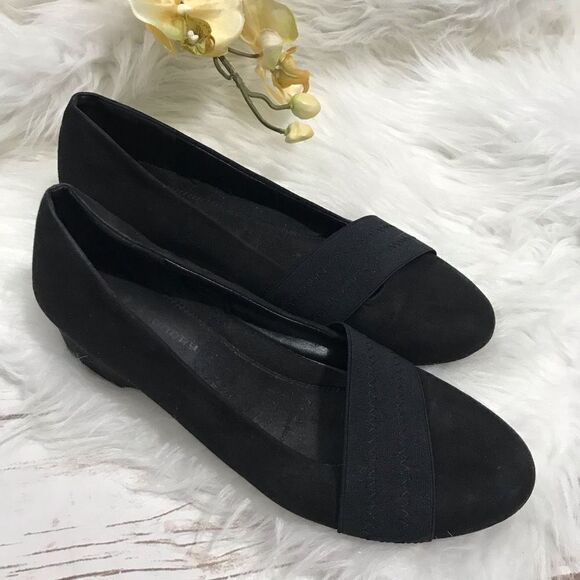 CL by Laundry Black Wedge Heel Pumps Size 8.5 - Picture 1 of 11